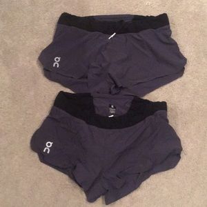 2 pair On Running hybrid training shorts
